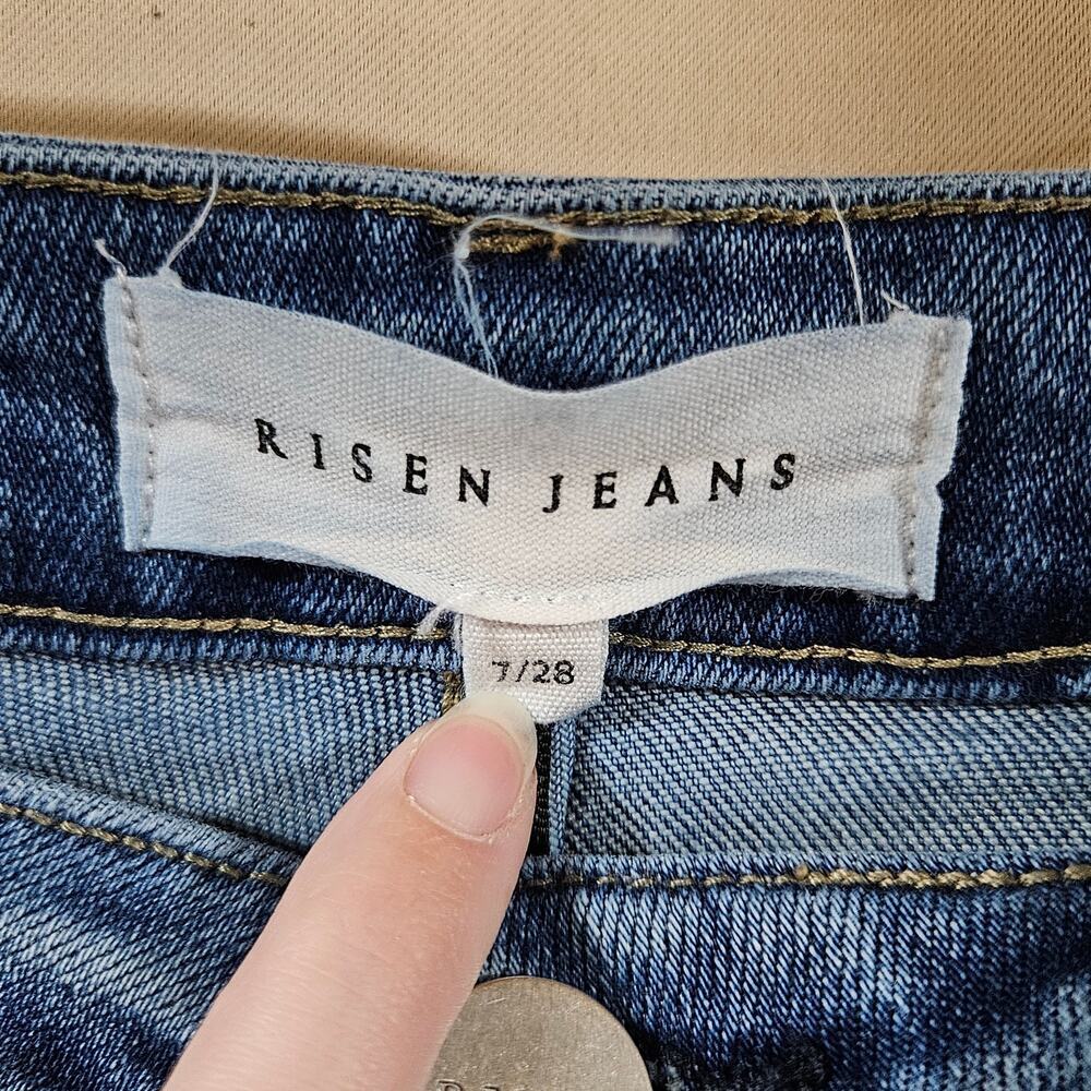 Women's Straight Leg Jeans - Blue - Picture 8 of 9